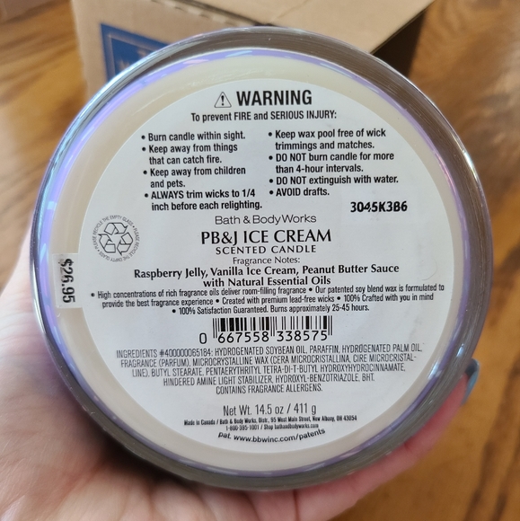 Bath & Body Works Accents Nwtbath Body Works Pbj Ice Cream 3wick